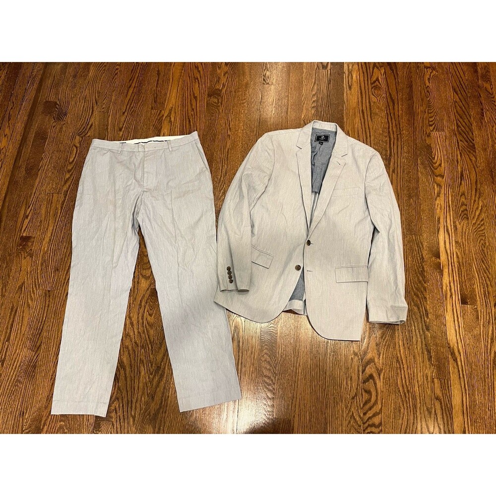J. Crew Thompson Suit Gray 40R + Pants W 33 L 30